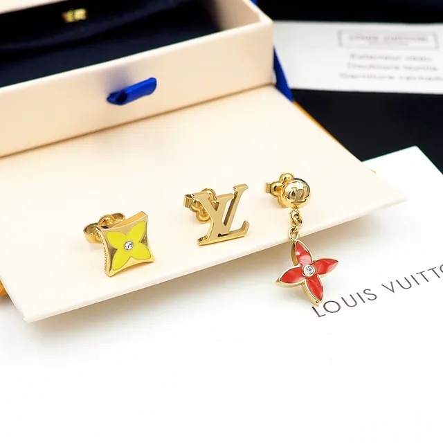 Louis Vuitton Monogram Flower Enamel and Crystal Earrings 6