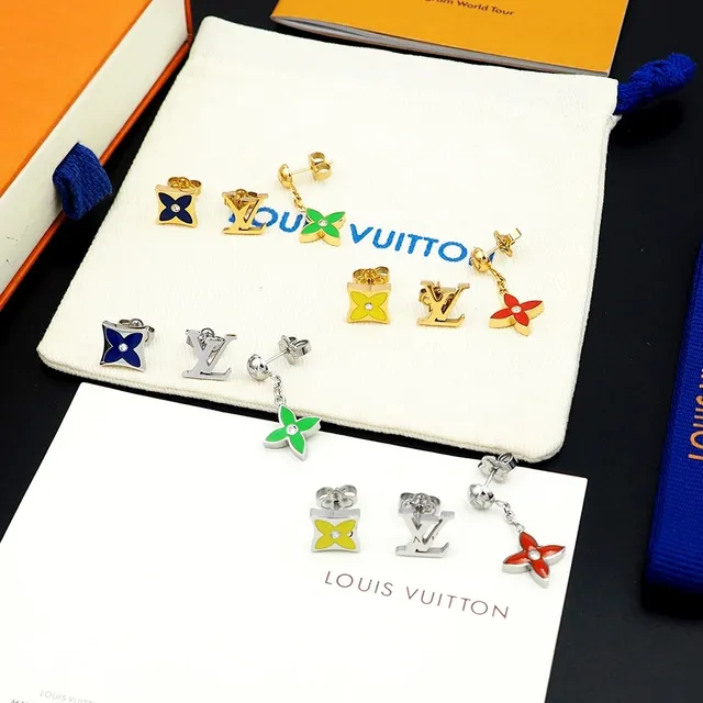 Louis Vuitton Monogram Flower Enamel and Crystal Earrings 9