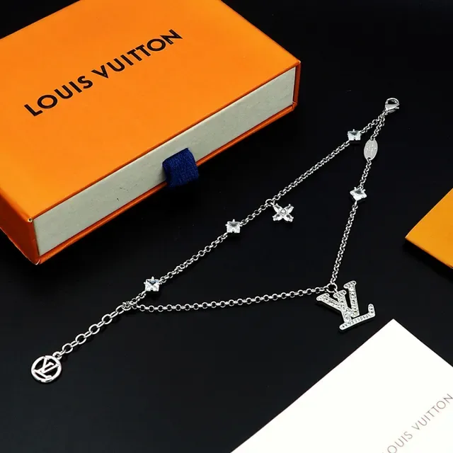 Pulseira de corrente dupla Louis Vuitton Monogram Icons Crystal-Embellished 2