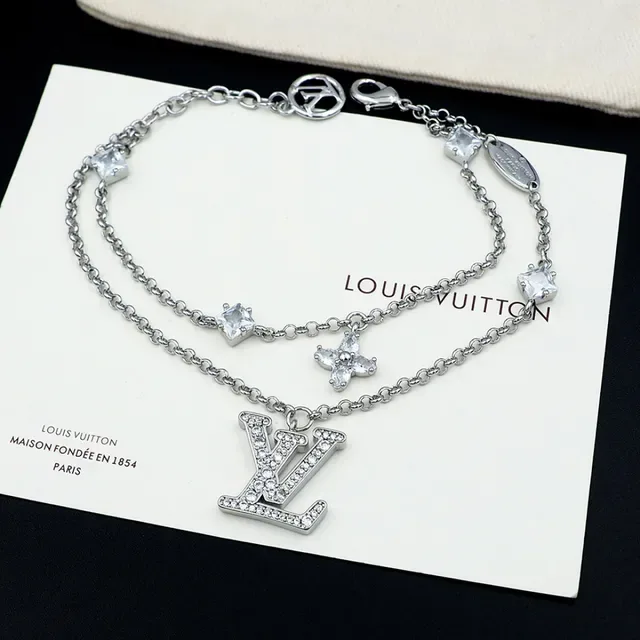Pulseira de corrente dupla Louis Vuitton Monogram Icons Crystal-Embellished 3