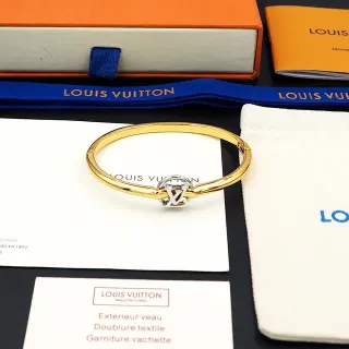 Louis Vuitton Monogram Knot Gold and Silver-Tone سوارة