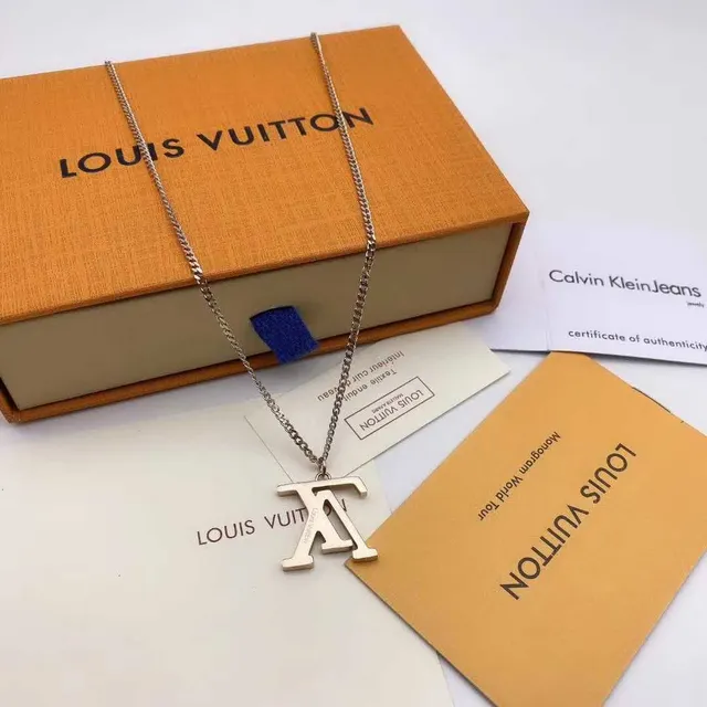 Louis Vuitton Monogram LV Pendant Necklace 7