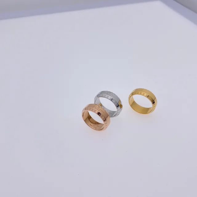 Louis Vuitton Monogram Ring Gold Tone Enamel Inlay Rings 3