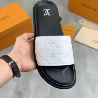 Louis Vuitton Monogram Strap Zapatillas Negro y Blanco