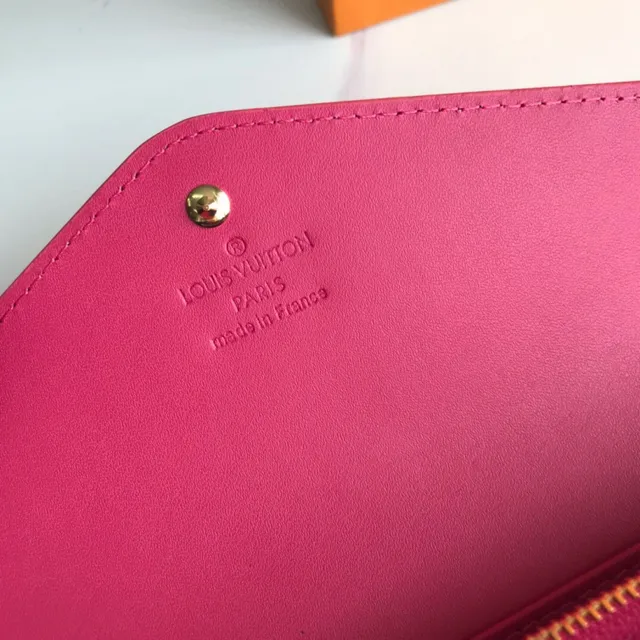 Louis Vuitton Monogram Vernis काला लंबा बटुआ 4