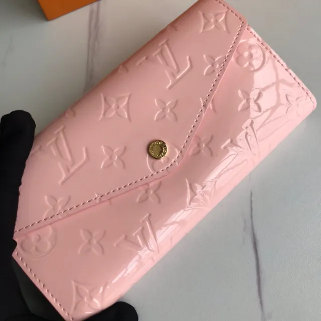 Louis Vuitton Monogram Vernis काला लंबा बटुआ 15