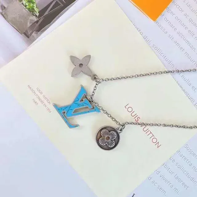 Louis Vuitton Multi-Charm Enamel Monogram Necklace 2