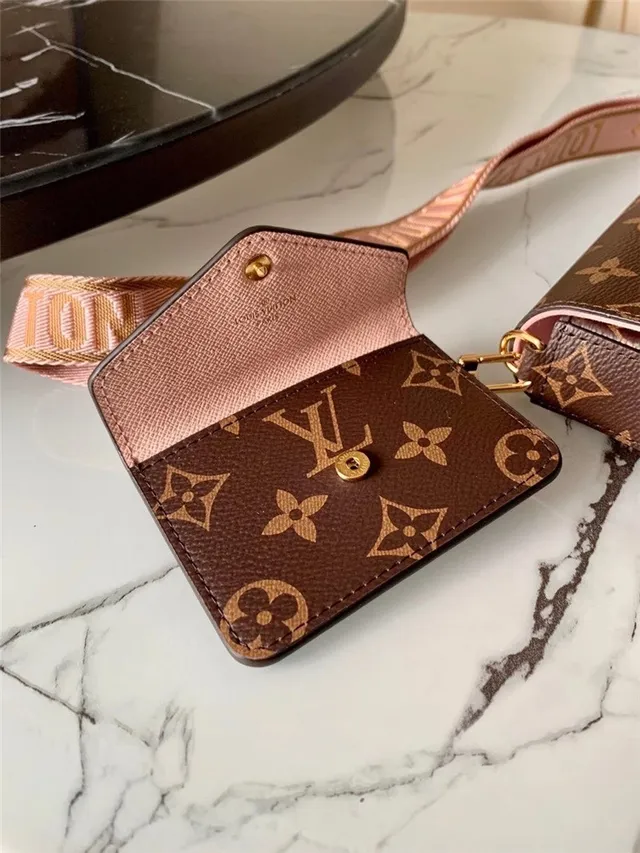 Louis Vuitton Multi Pochette Accessoires भूरा आर्मी ग्रीन Monogram Canvas पलटा बंद मेसेंजर बैग 4