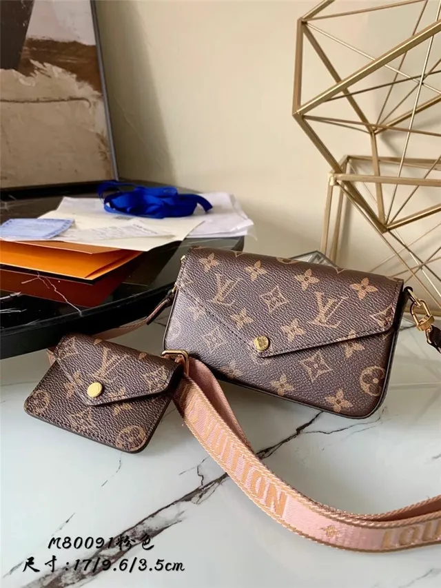 Louis Vuitton Multi Pochette Accessoires भूरा आर्मी ग्रीन Monogram Canvas पलटा बंद मेसेंजर बैग 11