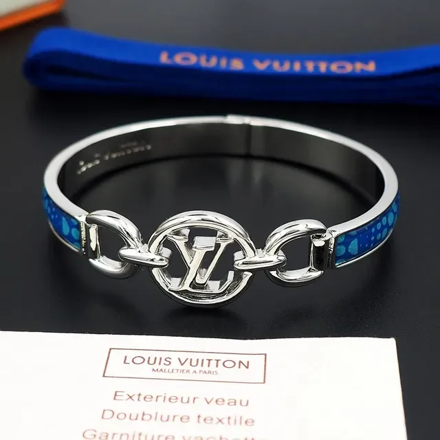Louis Vuitton Multicolor Hinged Link Bangle Enamel Inlay Bracelet 2