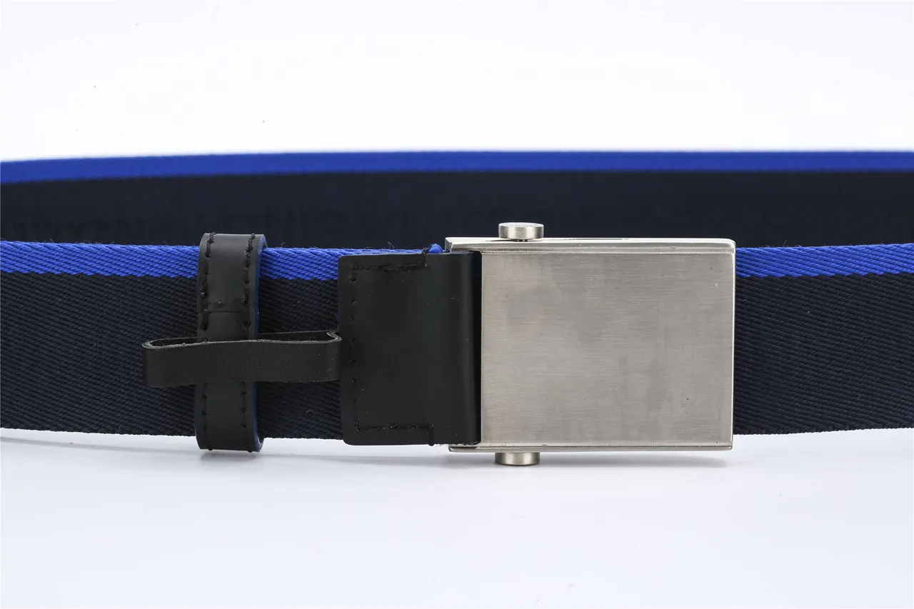 Louis Vuitton Cinto de Lona com Faixa de Nylon Tricô em Azul Marinho e Piping Contrastante 6