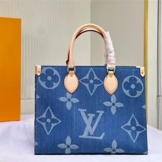 Louis Vuitton Neverfull Denim Monogram Tote Bag