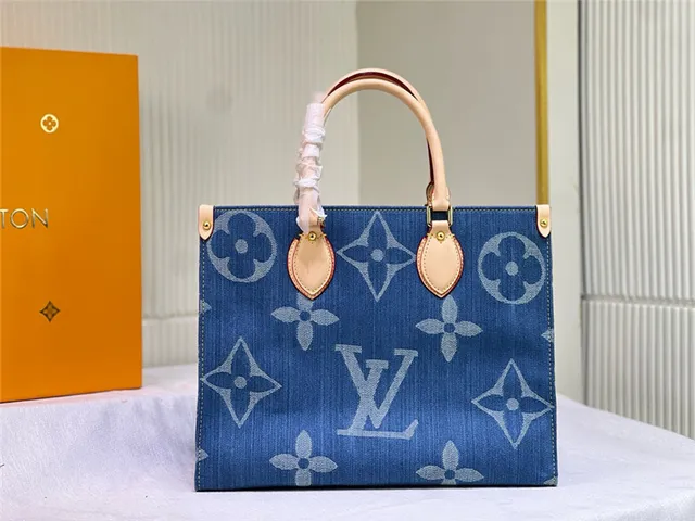 Louis Vuitton Neverfull Denim Monogram Tote Bag 6