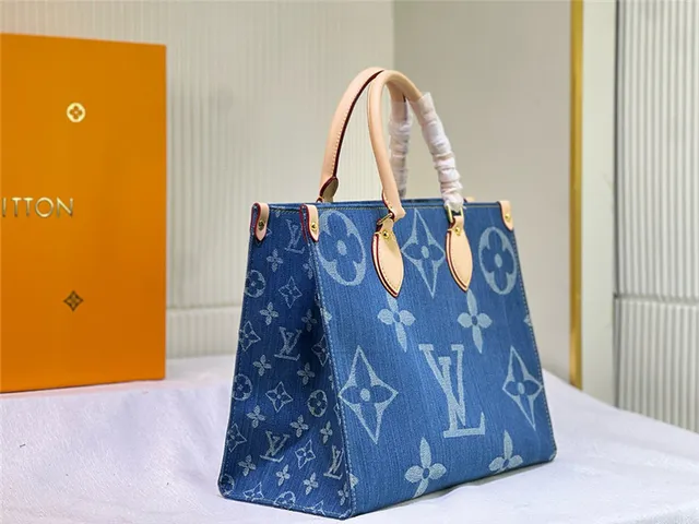 Louis Vuitton Neverfull Denim Monogram Tote Bag 9