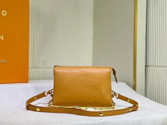 Louis Vuitton Pochette Metis Beige Gold Embossed Monogram Leather Strap Messenger Bag 5