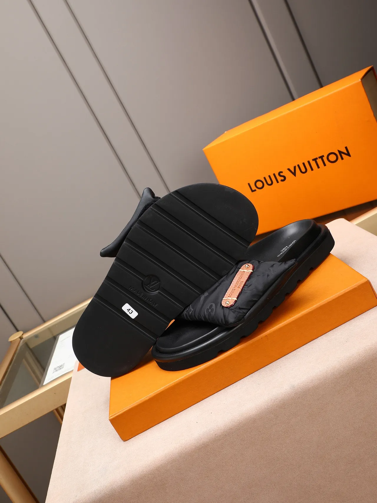 Louis Vuitton Run Away Monogram Padded Strap Slipper 4