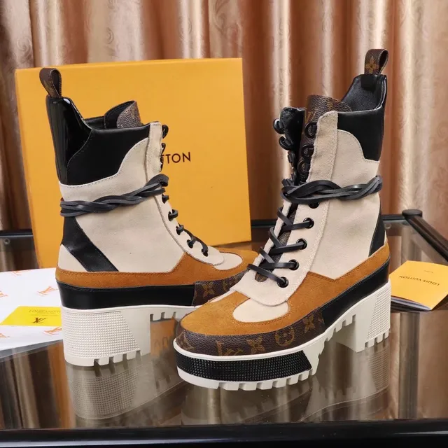 Louis Vuitton Run Away Monogram daim bottines 4
