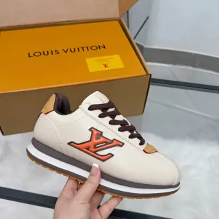 Louis Vuitton Run Away Off-White Brown Orange tênis lifestyle