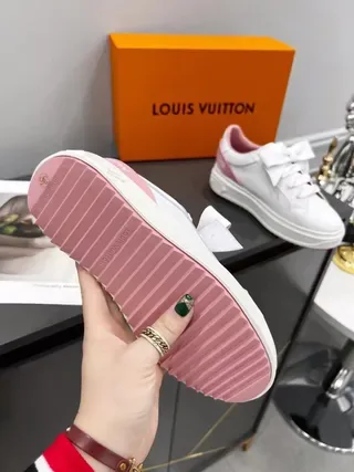 Louis Vuitton Run Away White and Pink Platform Lifestyle Sneakers 5