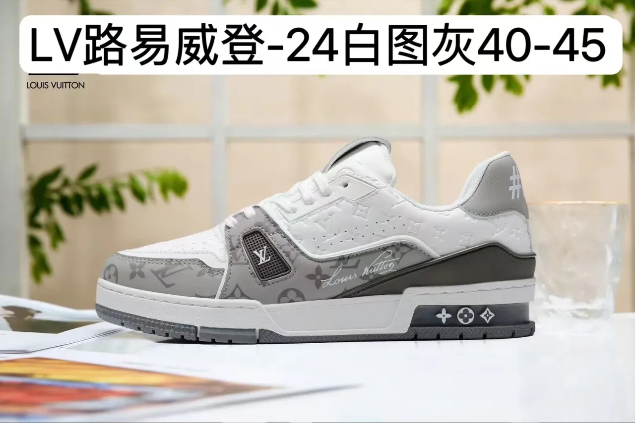 Louis Vuitton Run Away Branco Deep Navy Cinza Sneakers Lifestyle 5