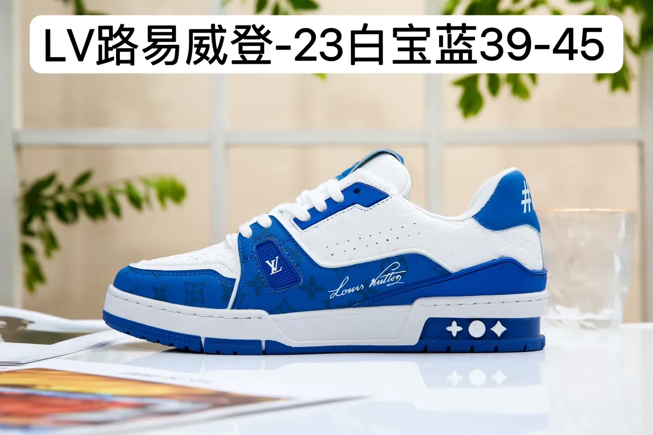 Louis Vuitton Run Away Branco Deep Navy Cinza Sneakers Lifestyle 13