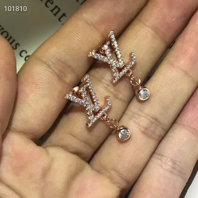 Louis Vuitton Silver Transparent Crystal-Pavé Monogram Dangling Drop Earrings 4