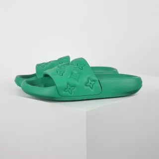Louis Vuitton Slide zapatillas de goma moldeada verdes