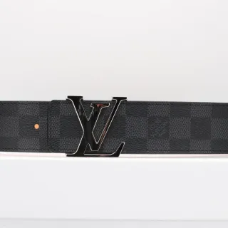 Louis Vuitton Turnlock Damier Graphite 皮革腰带