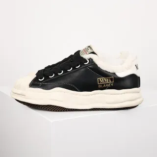 MMY Blakey Black and Cream Shearling-Collar Lifestyle Sneakers