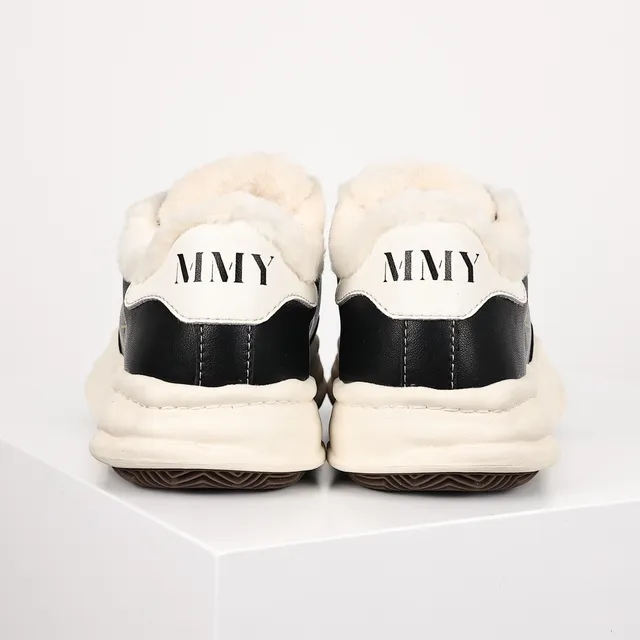 MMY Blakey Negro y crema con cuello de Shearling zapatillas lifestyle 8