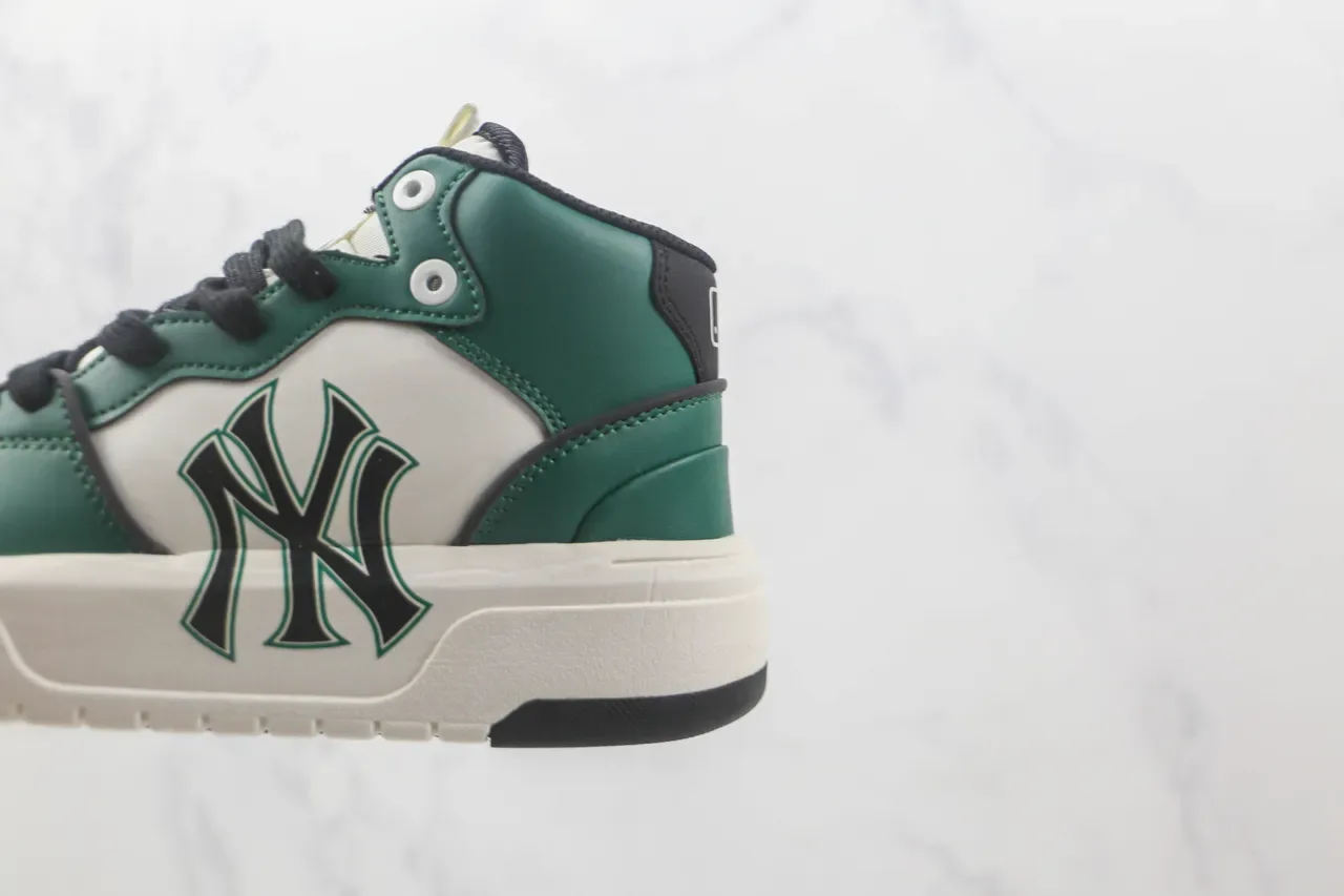 Mitchell & Ness NY Yankees High Top Verde Branco Preto Lifestyle Sneakers 7