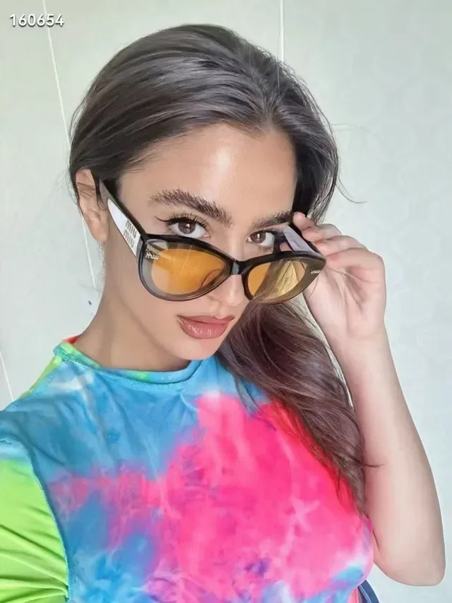 Miu Miu Cat-Eye Black Multicolor Silhouette Acetate Frame Sunglasses 1