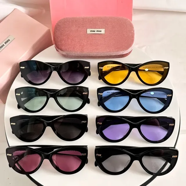 Miu Miu Cat-Eye Black Multicolor Silhouette Acetate Frame Sunglasses 2
