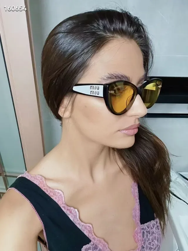 Miu Miu Cat-Eye Black Multicolor Silhouette Acetate Frame Sunglasses 7
