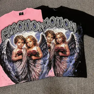 Mixed Emotion Graphic Print Crew Neck T-Shirt