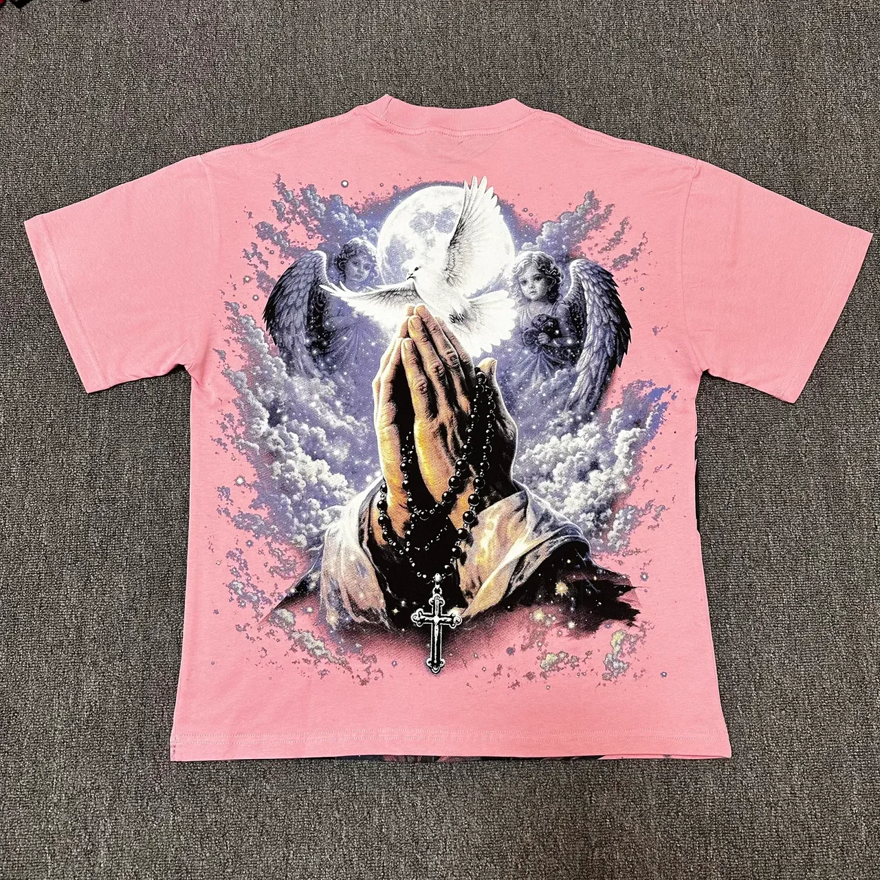 Camiseta de cuello redondo con estampado gráfico de emociones mixtas 2