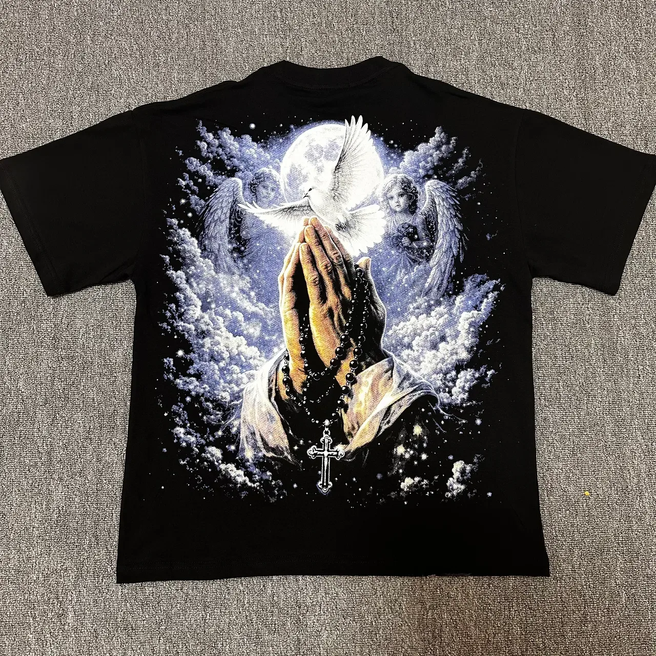 Camiseta de cuello redondo con estampado gráfico de emociones mixtas 4