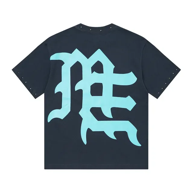 Mixed Emotion Graphic Print Studded Shoulder T-Shirt 4