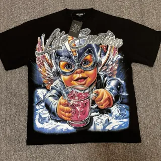 Mixed Emotion Life Emotion Graphic Print Black T-Shirt
