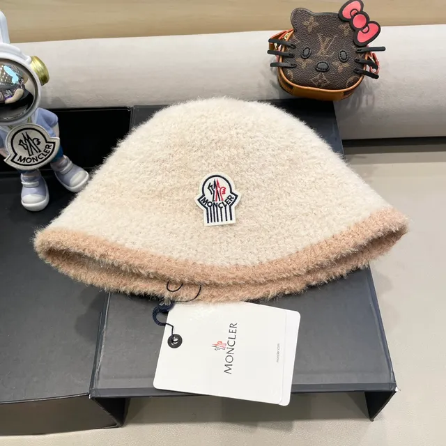 Moncler Zind esponjoso de dos tonos sombrero bucket 2