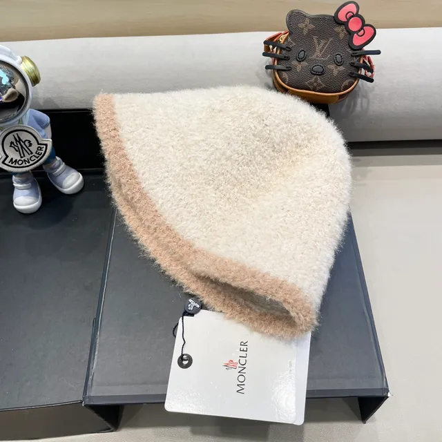 Moncler Zind esponjoso de dos tonos sombrero bucket 3