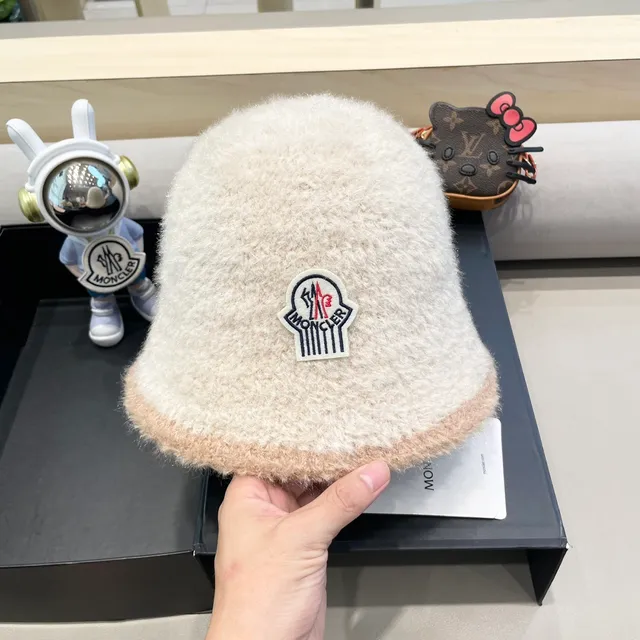 Moncler Zind esponjoso de dos tonos sombrero bucket 4
