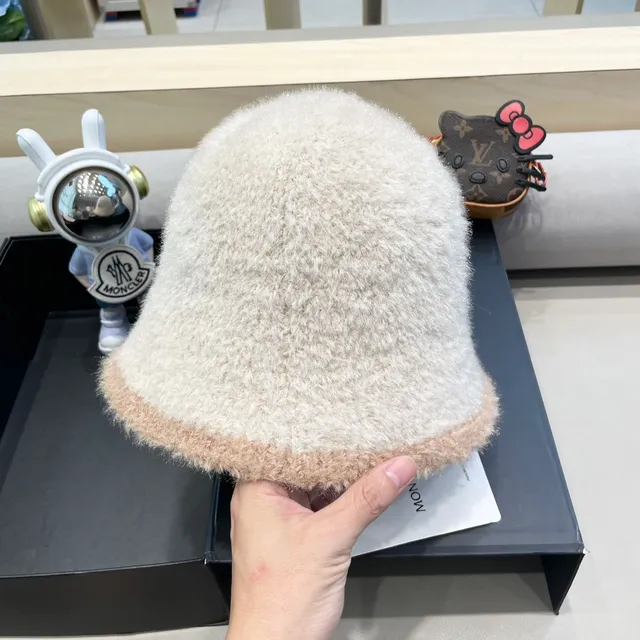 Moncler Zind esponjoso de dos tonos sombrero bucket 7
