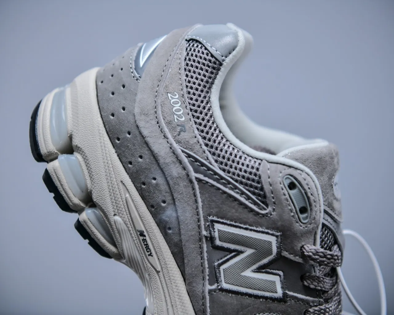 New Balance 2002R Gray Mesh and Suede Lifestyle Sneakers 3