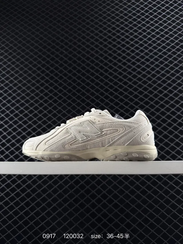New Balance 2041 بيج ريترو رنر سيلويت مونوكروم سويد-ميش علوي حذاء رياضي أسلوب حياة 5