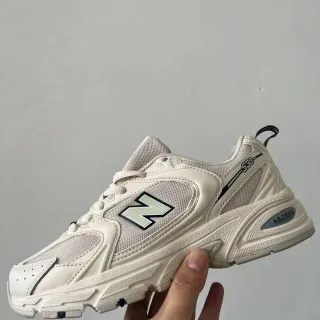 New Balance 580 Bege Preto meia sola estratificada parte superior sintética/mesh tênis com sola grossa
