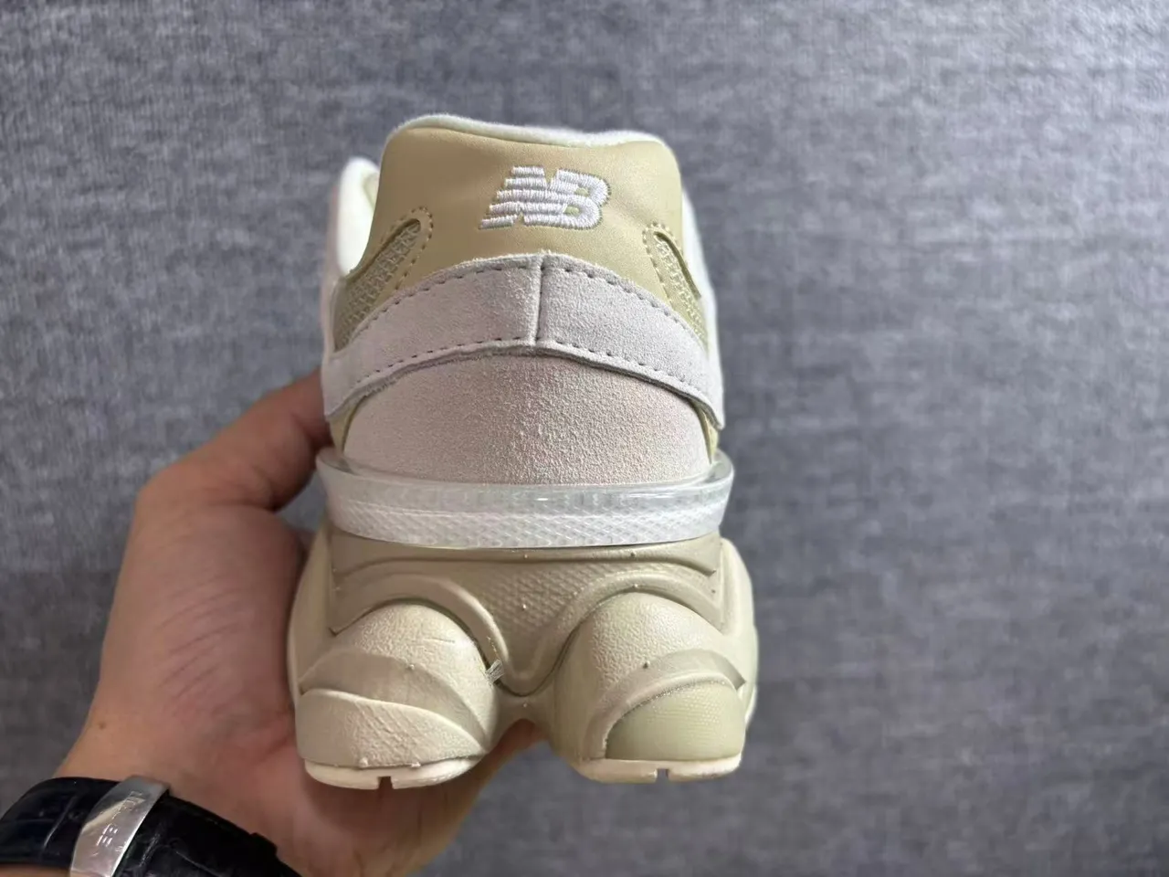 New Balance 9060 Beige Chunky Sneakers 2
