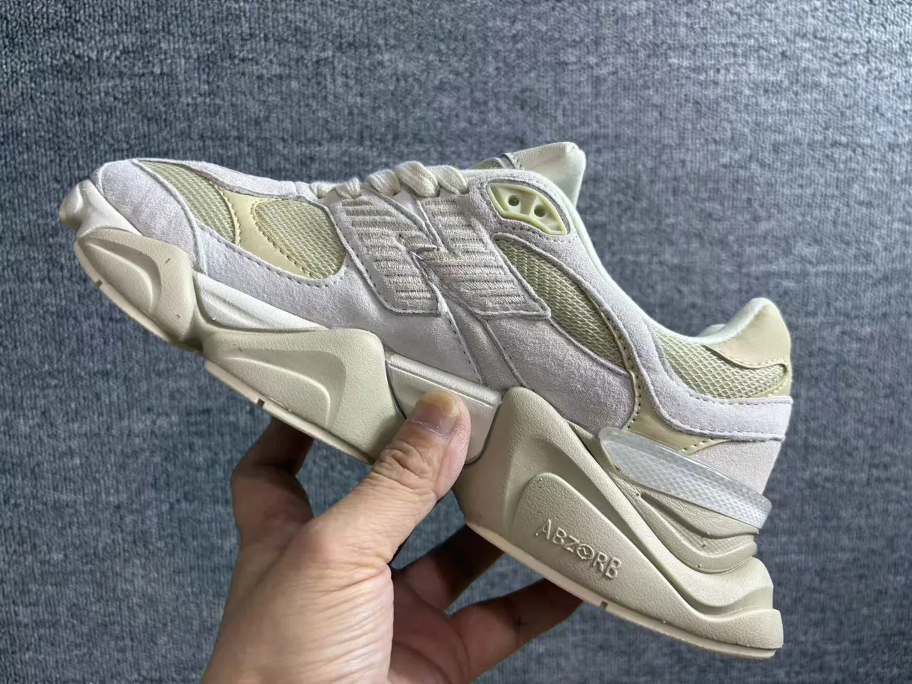 New Balance 9060 Beige Chunky Sneakers 4