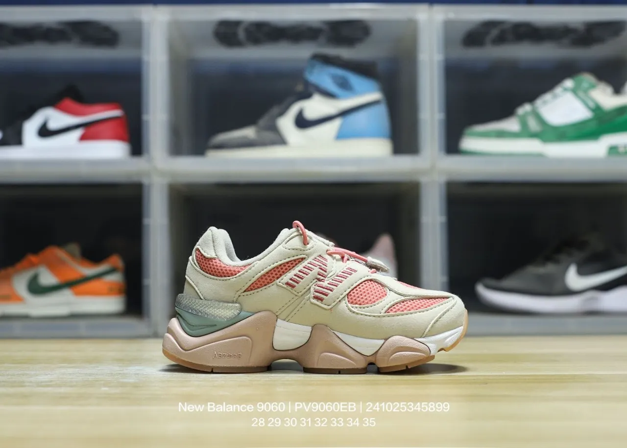 New Balance 9060 beige gris marine sneakers chunky 6