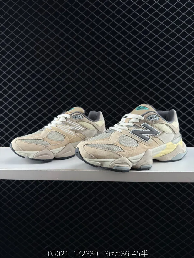 New Balance 9060 zapatillas con suela gruesa beige y amarillo 3
